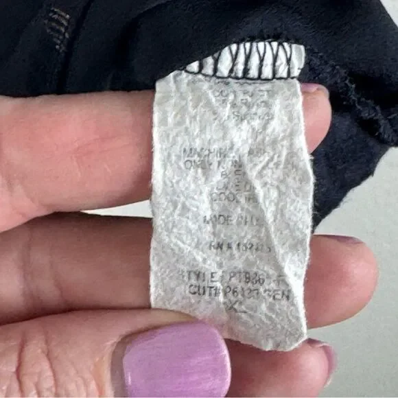 Stitchfix Papermoon Lightweight V-Neck blouse shirt Blue with gold dots size - Picture 5 of 5